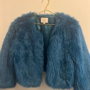 Ann Taylor Bomber Faux Fur, Vintage